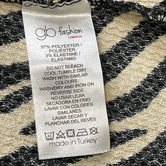 GLO Fashion London Women’s Zebra Print Black and Cream Sundress Sleeveless Sz L - Picture 10 of 10